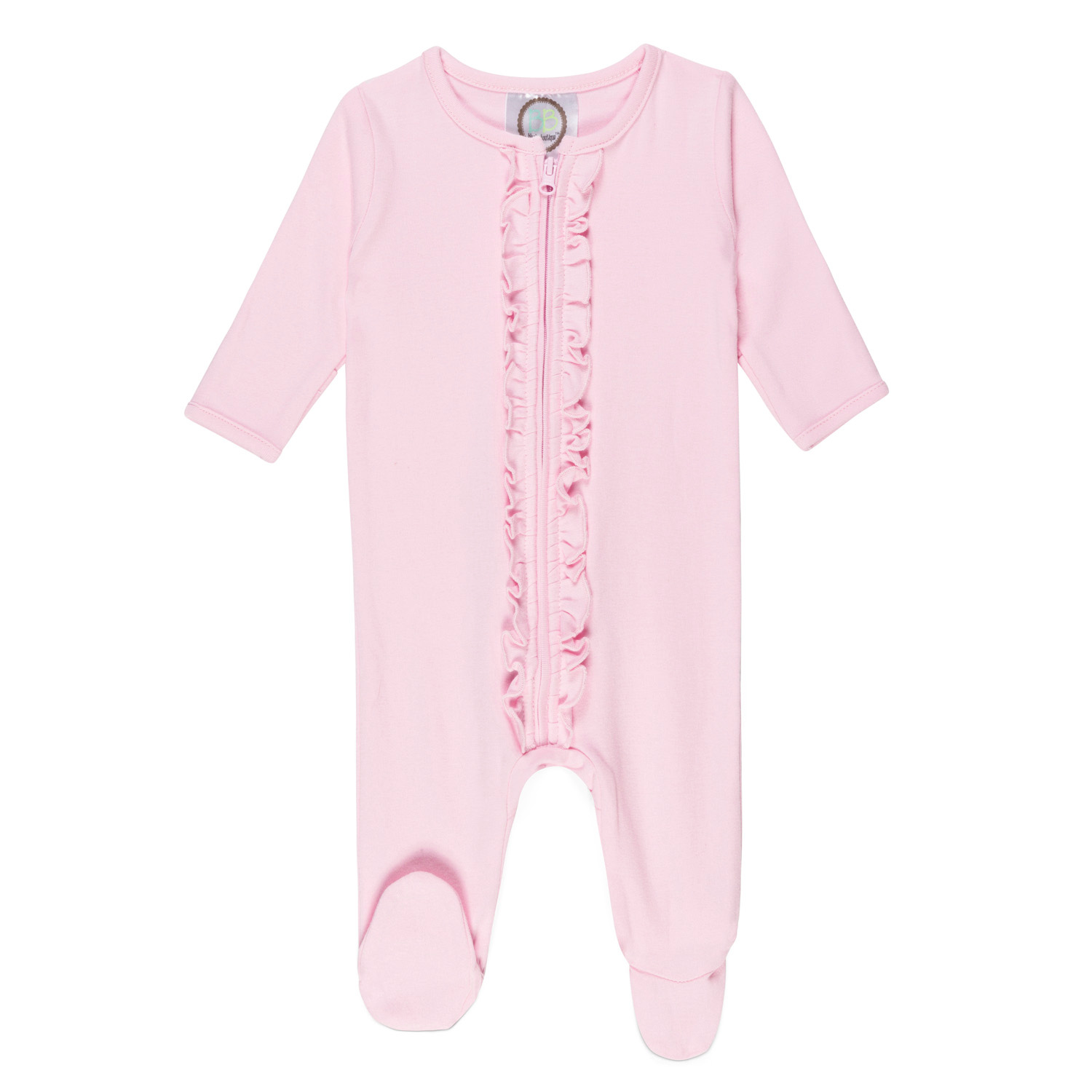 Blank Infant Ruffle Zipper Sleeper